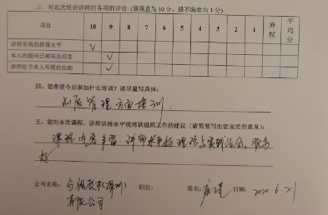 賀天行健20-0617期《六西格瑪綠帶實(shí)戰(zhàn)研修班》圓滿落幕